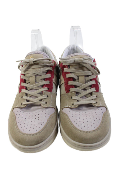 Greats Brookyln Womens Lace Up Colorblock Low Top Sneakers Nude Size 9.5