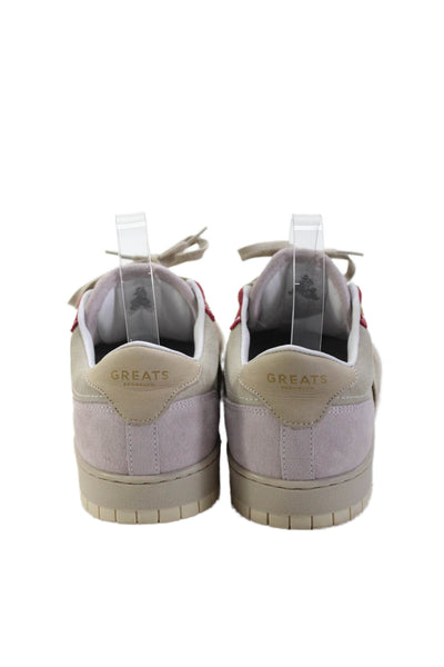 Greats Brookyln Womens Lace Up Colorblock Low Top Sneakers Nude Size 9.5