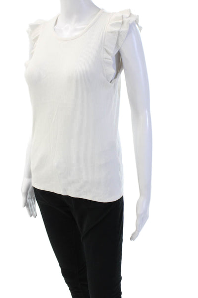 philosophy Women Basic Sleeveless Tank White Crew Neck Size M