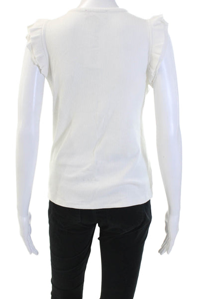 philosophy Women Basic Sleeveless Tank White Crew Neck Size M