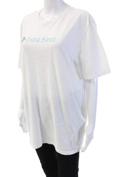 Port and Company Unisex Basic White Short Sleeve Crew Neck T-Shirt Size L