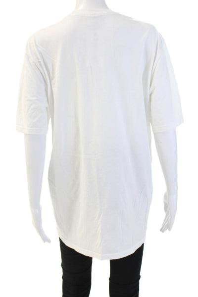 Port and Company Unisex Basic White Short Sleeve Crew Neck T-Shirt Size L
