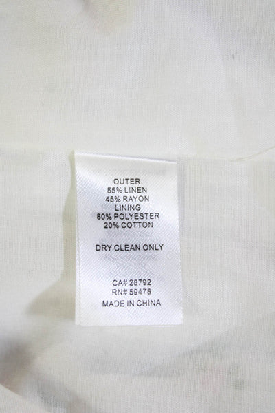 Joie Womens Peasant Maxi Skirt White Floral Linen Rayon Size M