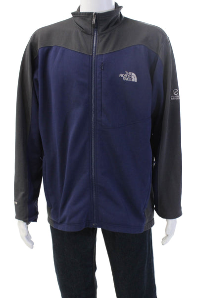 The North Face Mens Windbreaker Dark Blue High Neck Zip Outdoor Size M