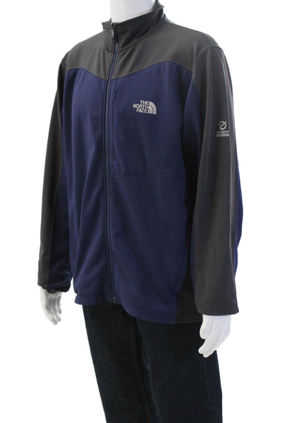 The North Face Mens Windbreaker Dark Blue High Neck Zip Outdoor Size M