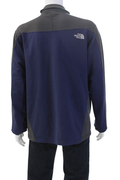 The North Face Mens Windbreaker Dark Blue High Neck Zip Outdoor Size M