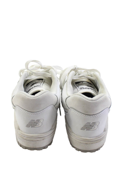 New Balance Women's Lace Up Leather Rubber Sole Trainer Sneakers White Size 6