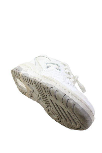 New Balance Women's Lace Up Leather Rubber Sole Trainer Sneakers White Size 6