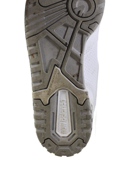 New Balance Women's Lace Up Leather Rubber Sole Trainer Sneakers White Size 6