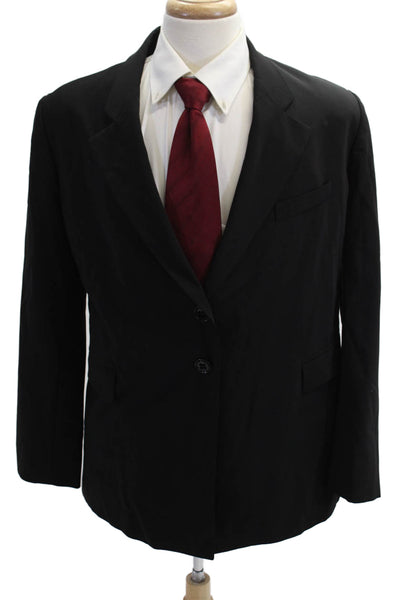 Dorothee Schumacher Mens Black Wool Blazer Collared Button Size 5
