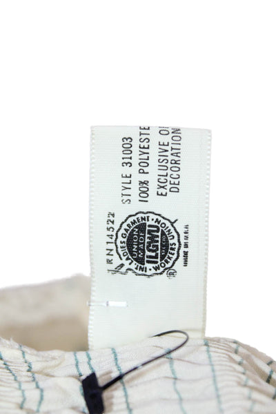 Christian Dior Womens Floral Ruched Lace Trim Sleeveless Camisole Top Beige Sz S