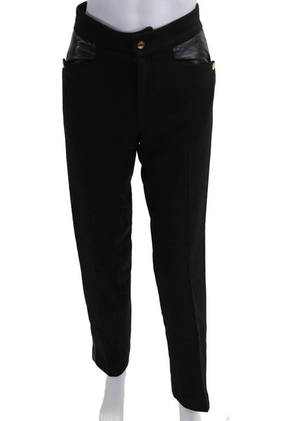 Gucci Womens Dress Pants Black Wool Blend Button Size 26