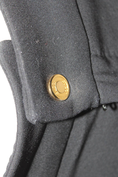 Gucci Womens Dress Pants Black Wool Blend Button Size 26