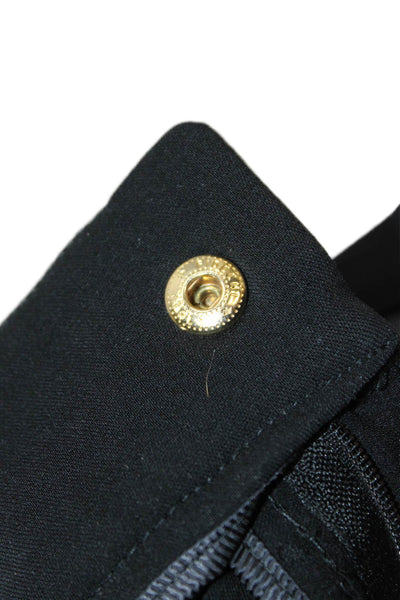 Gucci Womens Dress Pants Black Wool Blend Button Size 26