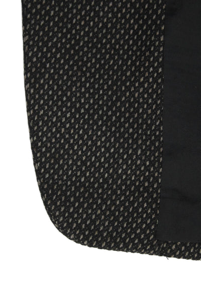 Armani Collezioni Men Dark Gray Wool Cashmere Geometric Blazer Size 40