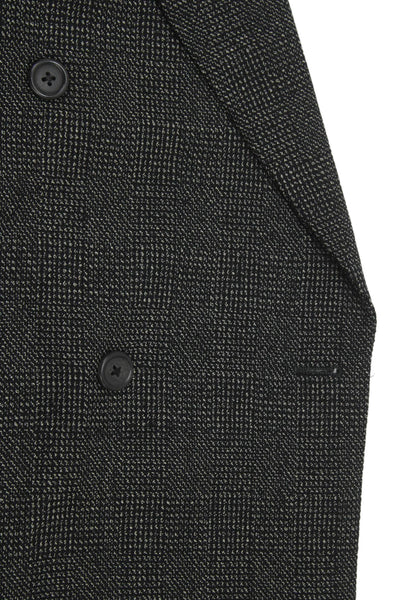 Ermenegildo Zegna Mens Dark Gray Check Wool Cashmere Suit Jacket Size 52