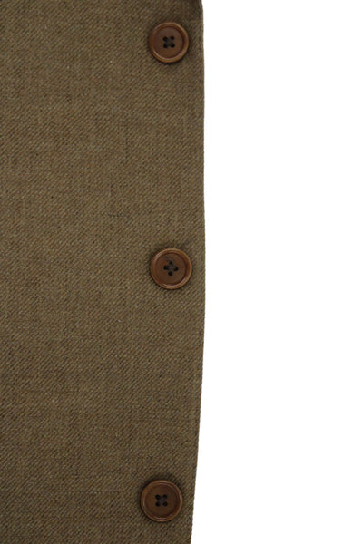 Mabro Mens Brown 100% Cashmere Sport Coat Button Collared Long Sleeve Size 52
