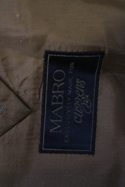 Mabro Mens Brown 100% Cashmere Sport Coat Button Collared Long Sleeve Size 52