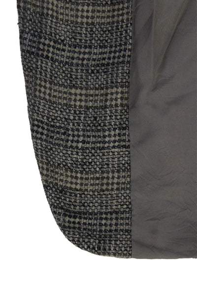 Mani Men Sport Coat Gray Plaid Silk Viscose 80s Size 44