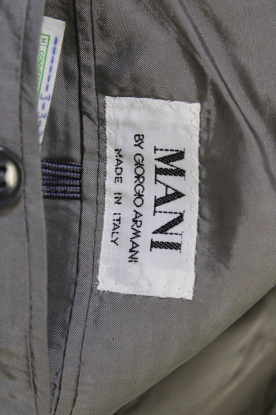 Mani Men Sport Coat Gray Plaid Silk Viscose 80s Size 44