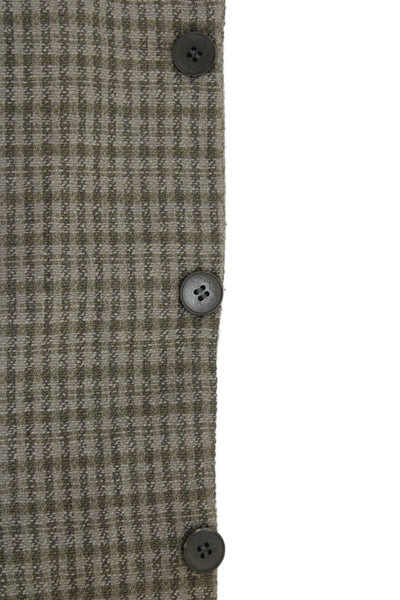 Calvin Klein Collection Mens Beige Check Sport Coat Button Size 44