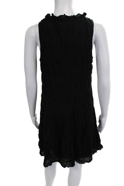 Max Studio Womens Shift Dress Black Sleeveless Boho Cotton Blend Size XS