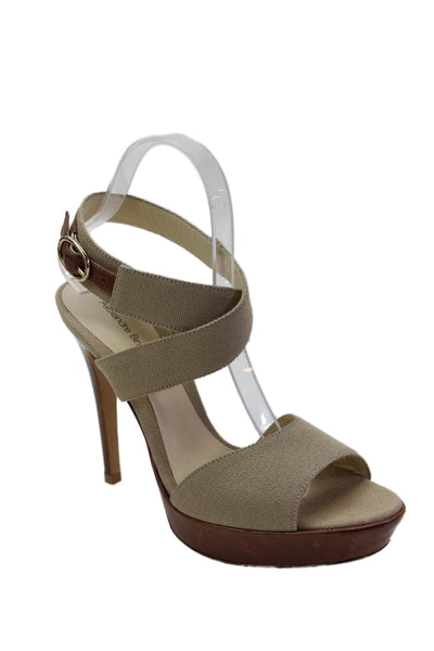 Alexandre Birman Womens Strappy Open Toe Sandals Heels Beige Size 9