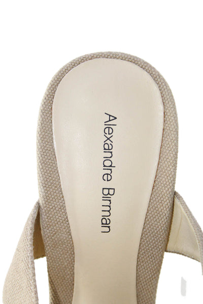 Alexandre Birman Womens Strappy Open Toe Sandals Heels Beige Size 9