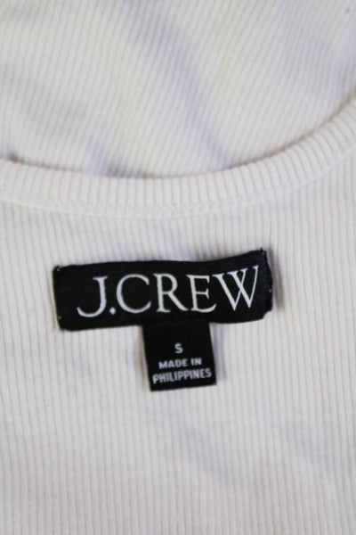 J Crew Womens Basic Camisole Round Neck Sleeveless White Size S