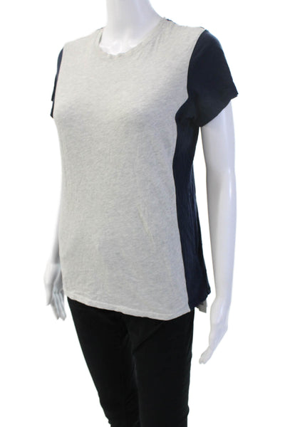 Vince Women Basic Jersey Gray Crew Neck Short Sleeve T Shirt Size M