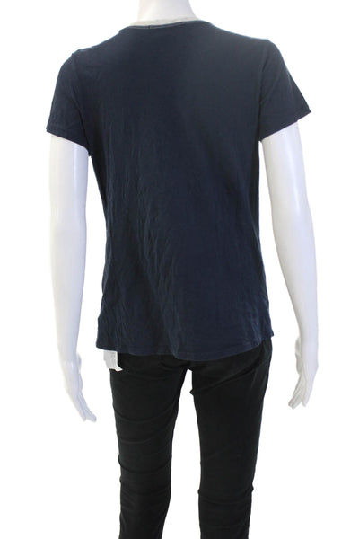 Vince Women Basic Jersey Gray Crew Neck Short Sleeve T Shirt Size M