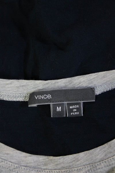Vince Women Basic Jersey Gray Crew Neck Short Sleeve T Shirt Size M