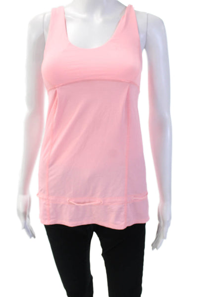 Lululemon Womens Scoop Neck Sleeveless Striped Active Tank Top Pink Size 4
