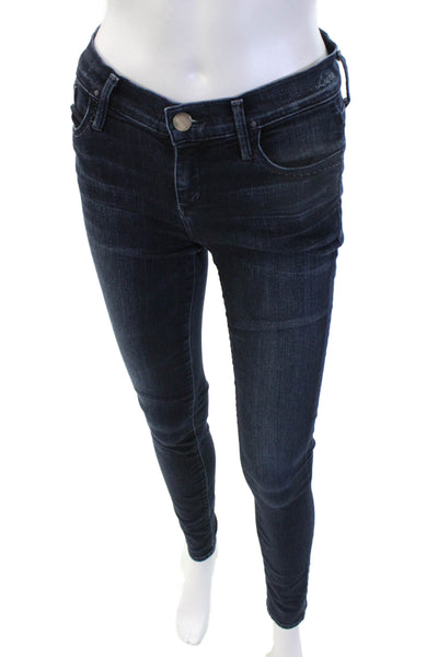 Goldsign Women Skinny Ankle Jeans Dark Blue High Rise Size 26