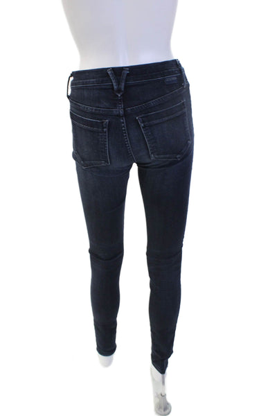 Goldsign Women Skinny Ankle Jeans Dark Blue High Rise Size 26