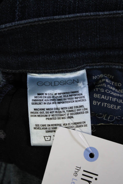 Goldsign Women Skinny Ankle Jeans Dark Blue High Rise Size 26