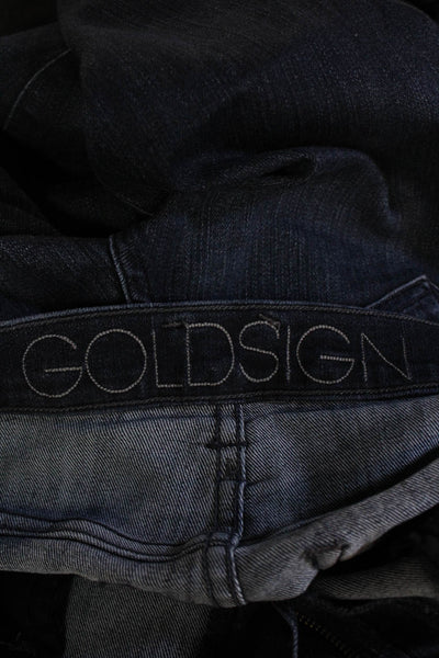 Goldsign Women Skinny Ankle Jeans Dark Blue High Rise Size 26