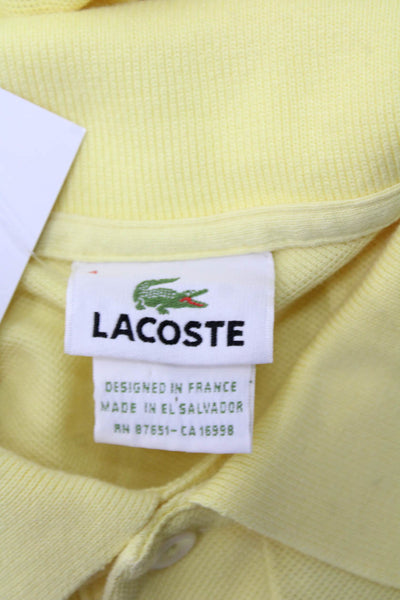 Lacoste Boys Short Sleeve Casual Polo T-shirt Yellow Size 04