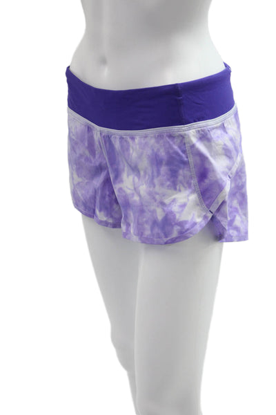 Lululemon Women Purple Zip Nylon Blend Shorts Size 6