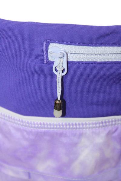 Lululemon Women Purple Zip Nylon Blend Shorts Size 6