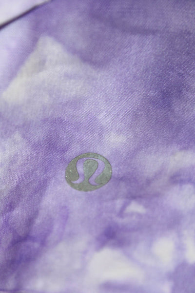 Lululemon Women Purple Zip Nylon Blend Shorts Size 6