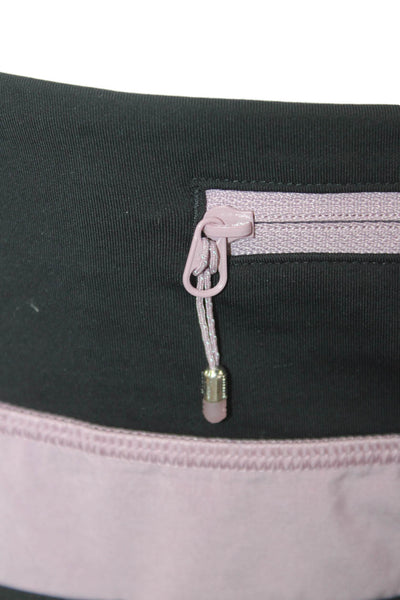 Lululemon Womens Black Athletic Zip Nylon Blend Shorts Size 6