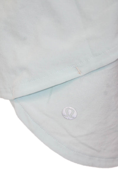 Lululemon Women Light Blue Nylon Blend Zip Beach Shorts Size 6