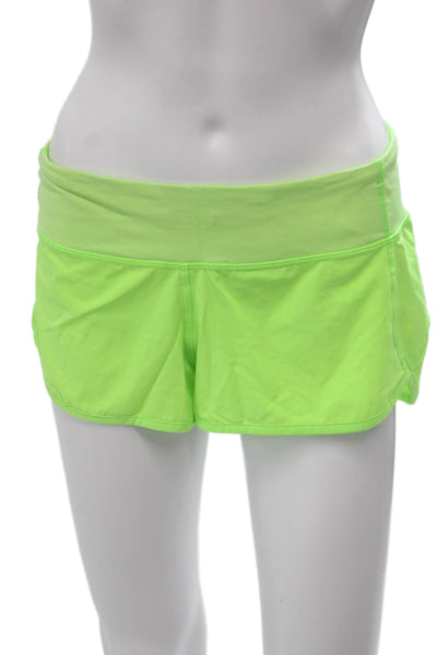 Lululemon Womens Green Nylon Blend Zip Solid Shorts Size 6XP