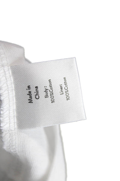 minnow Girls Cotton Collared Short Sleeve Pullover T-Shirt White Size 11/12