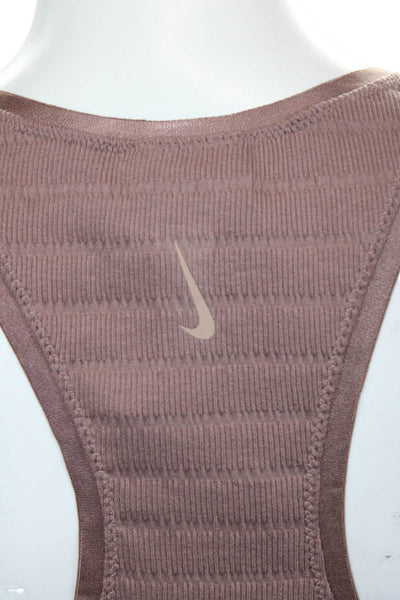 Nike Womens Basic Brown Sleeveless High Neck Tank Size M