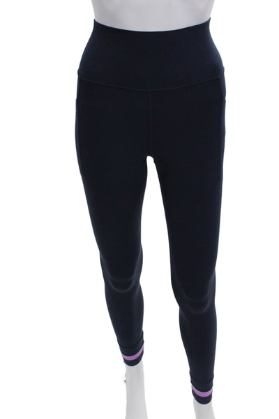 Athleta Womens Ankle Leggings Dark Blue Nylon Blend Size 2XS