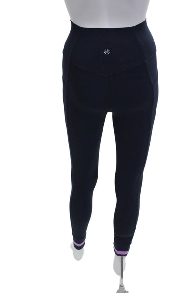 Athleta Womens Ankle Leggings Dark Blue Nylon Blend Size 2XS