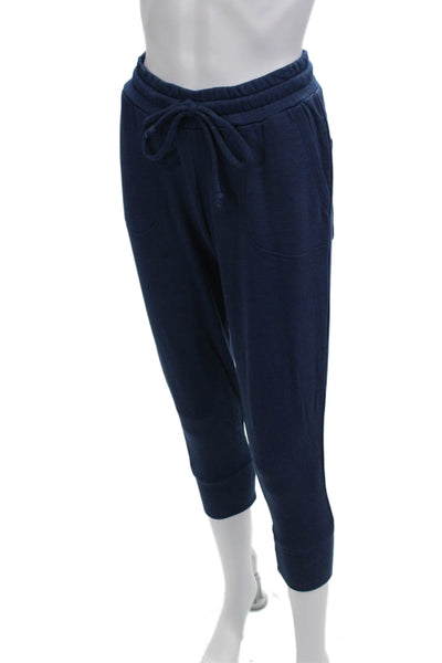 Chaser Womens Cotton Drawstring Cuff Ankle Jogger Sweatpants Blue Size XS