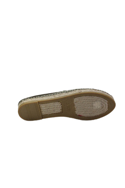 J Crew Womens Solid Round Toe Slip On Espadrille Flats Green Size 8.5
